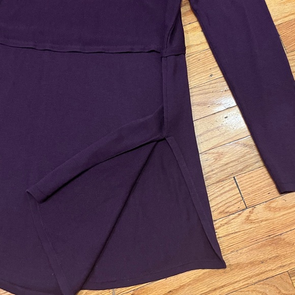 J. Jill Wool Blend Aubergine Grace Sweater Tunic Mini Dress Size Small - Picture 6 of 13